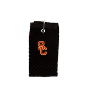 USC Trojans Black SC Interlock Cross Tri-fold Golf Towel